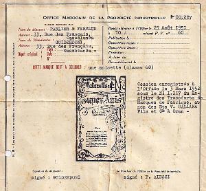 MAROC 1951 CONCESSION POUR LA SUPER ANIS